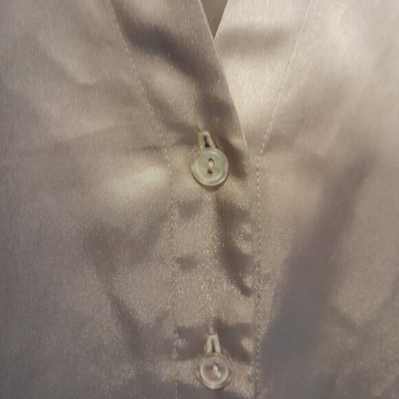 Vintage Y2k 2006 Lane Bryant Plus Size 18/20 Women's Metallic Tan Blouse - Picture 4 of 6